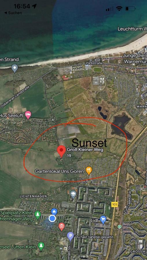 Ferienwohnung Sunset Bei Warnemuende Rostock Eksteriør billede